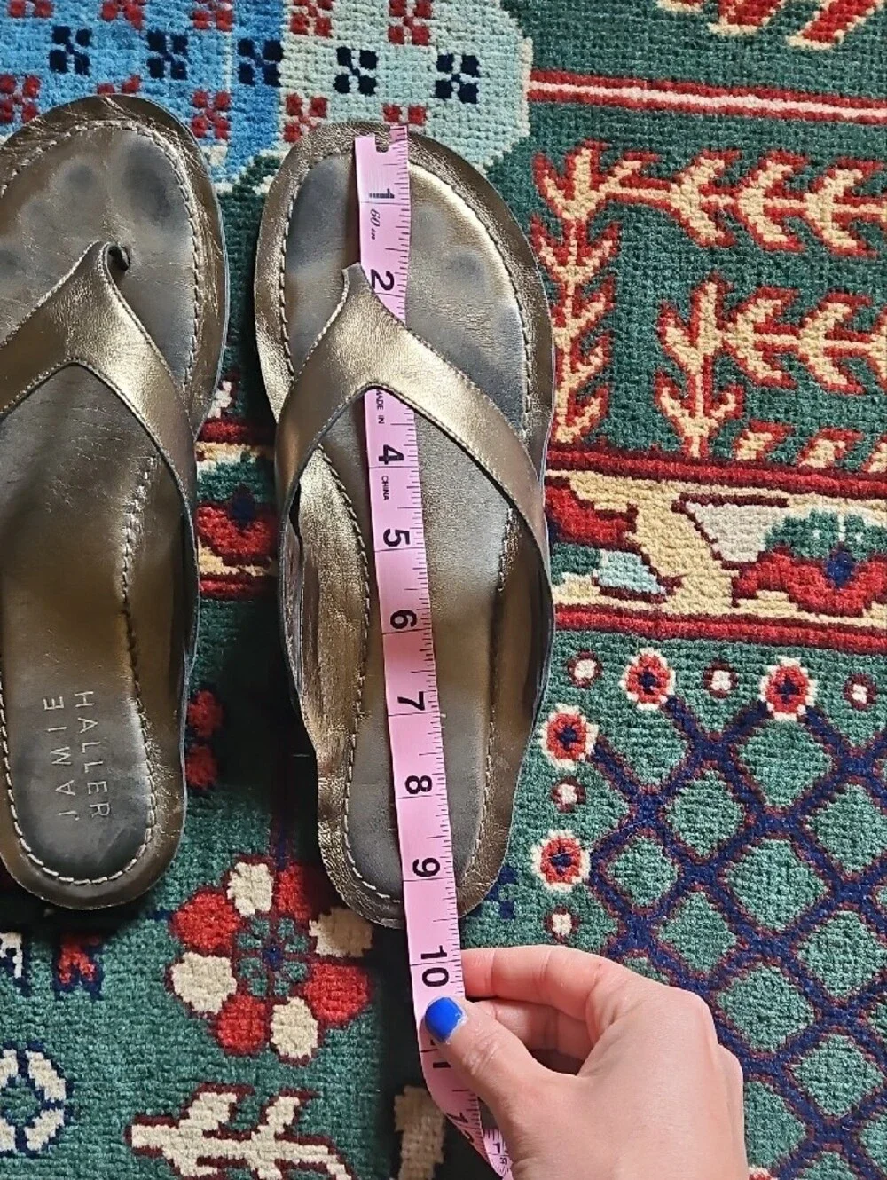 Jamie Haller Olive Metalic San Diego Flip Flop 37